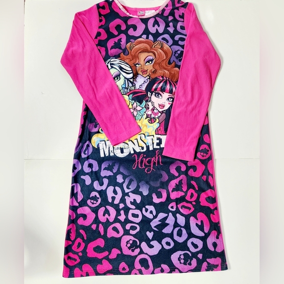 Monster High Girl's Pink and Purple  Pajama Nightgown Suze: 10/12 - Picture 1 of 5